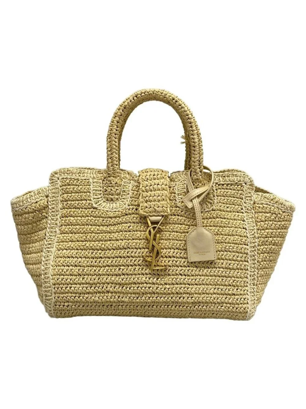 Saint Laurent Paris Handbag Baby Downtown Cabas Ivory Leather